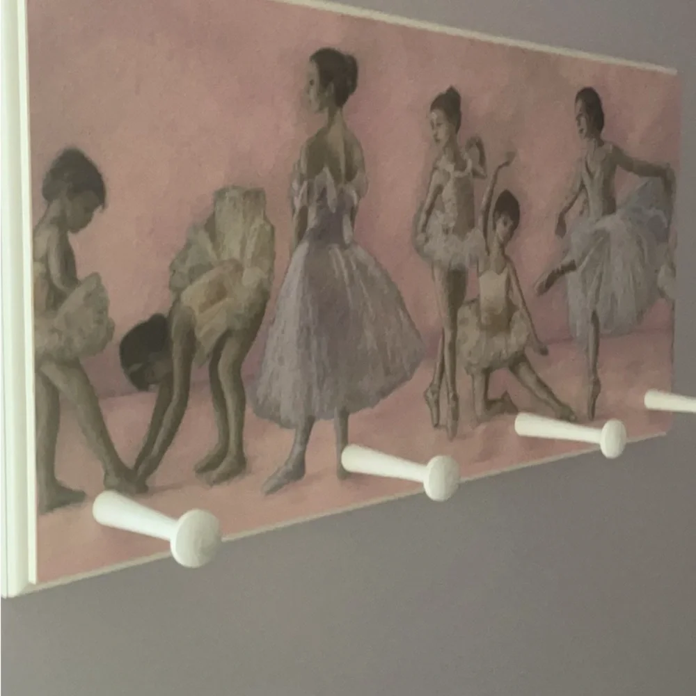 Ballet Dancer Wall Art on Pink Background